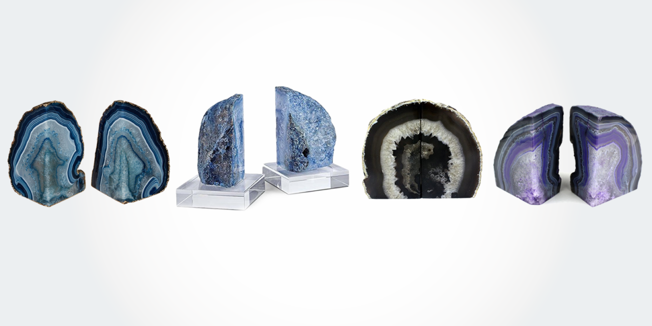 10 Best Natural Rock Agate Bookends, Purple, Blue, Green + Geodes