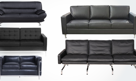 15 Best, High Quality Genuine, Real Leather Sofa Couches, in Black