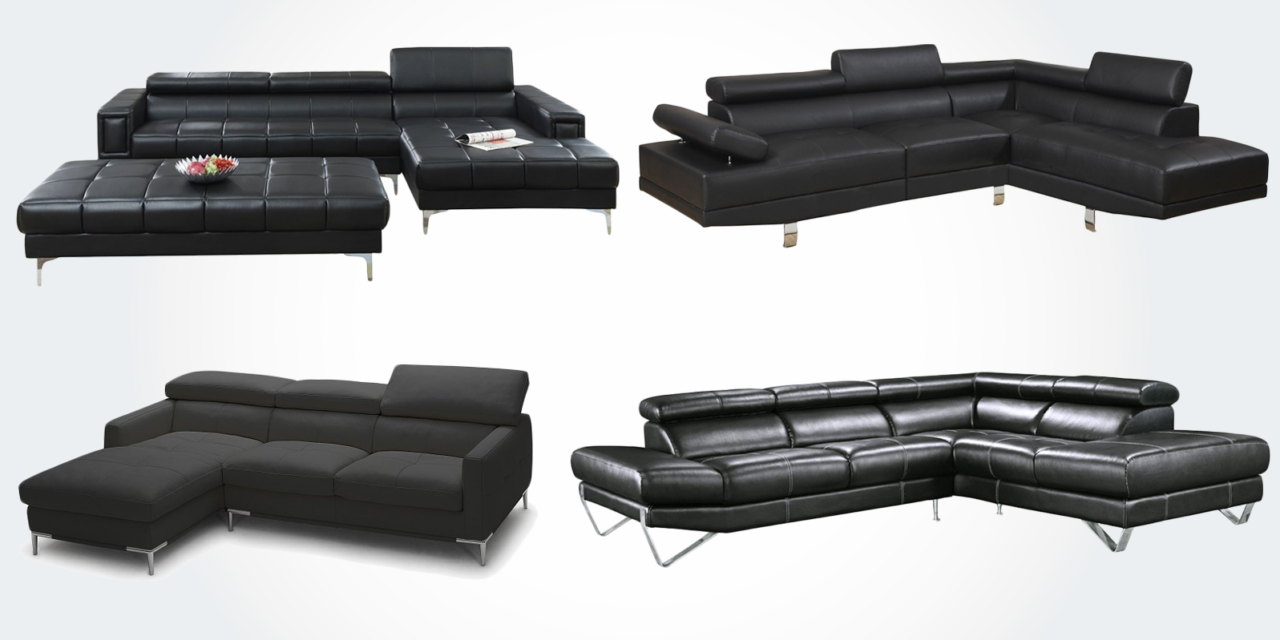 15 Best Leather Sectional Sofas, in Black with Genuine Leather